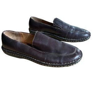 Born Women’s Brown Leather Flat Loafer Slip-on Shoes 9/40